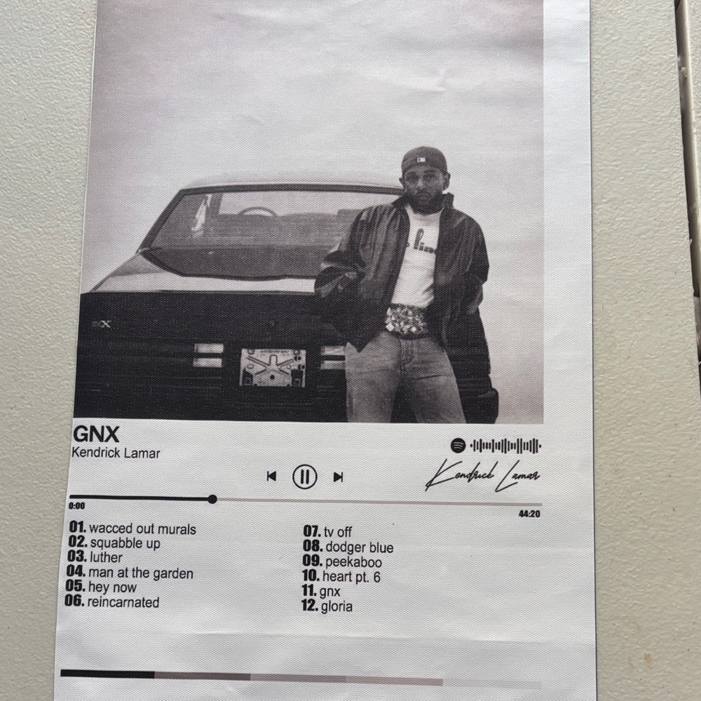 GNX Music Poster - Black and White